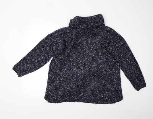 Boohoo Womens Blue  Knit Pullover Jumper Size M