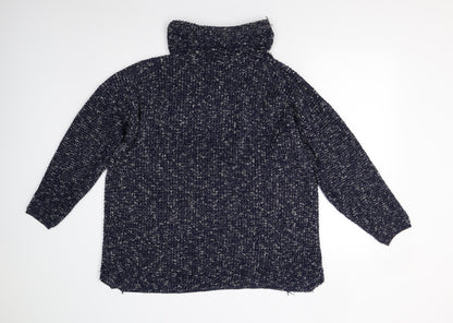 Boohoo Womens Blue  Knit Pullover Jumper Size M