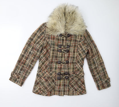 Womens UK Size S Per Una Brown Overcoat