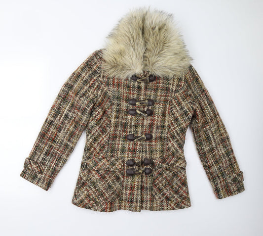 Womens UK Size S Per Una Brown Overcoat