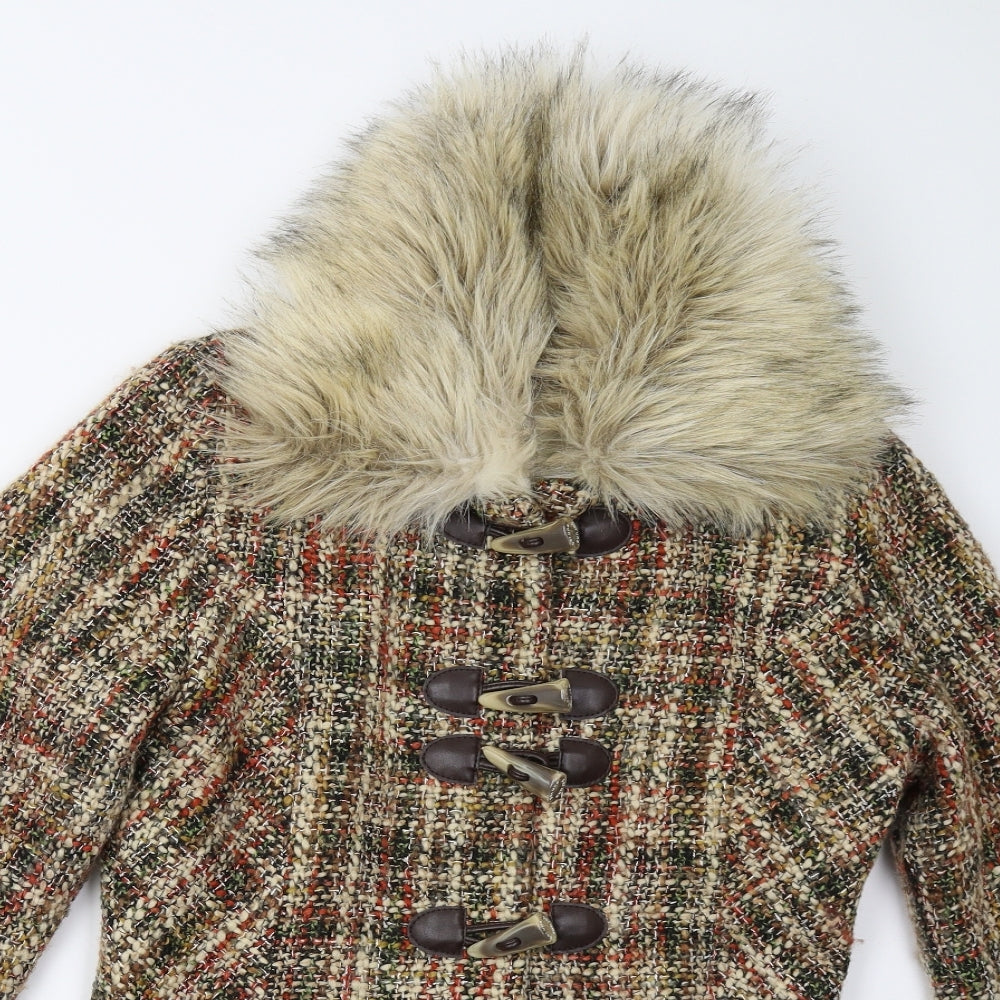 Womens UK Size S Per Una Brown Overcoat
