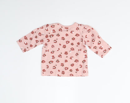 Nutmeg Baby Pink Floral  Basic T-Shirt Size 0-3 Months
