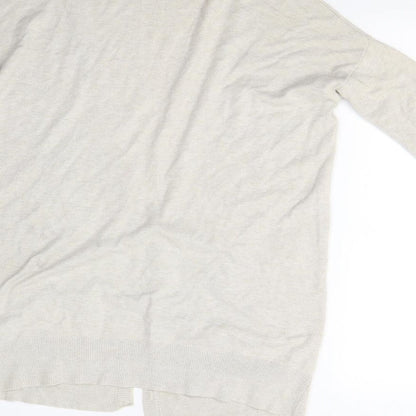 Womens UK Size 10 Topshop Beige Cardigan Jumper