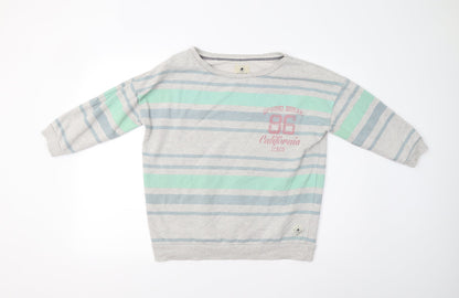 Soulcal & Co Womens Grey Striped  Pullover Sweatshirt Size S