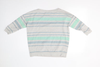 Soulcal & Co Womens Grey Striped  Pullover Sweatshirt Size S