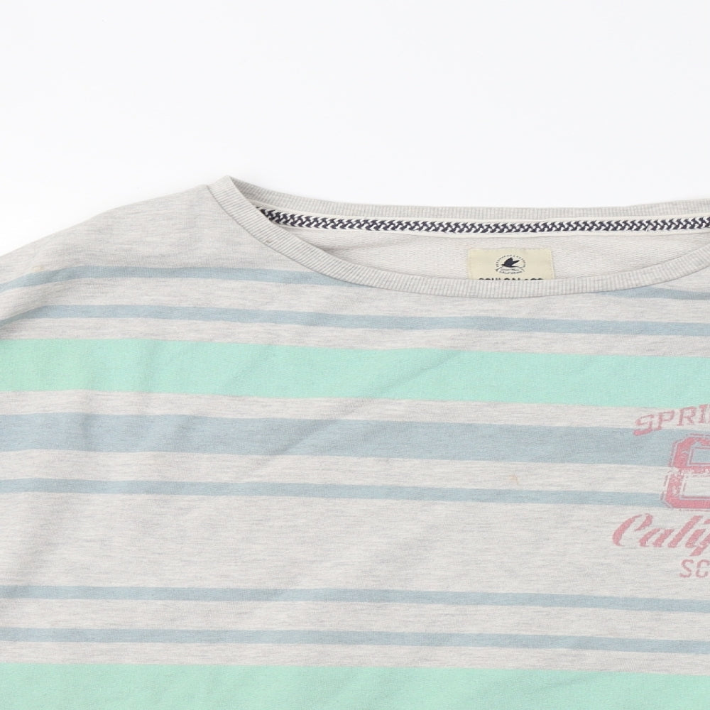 Soulcal & Co Womens Grey Striped  Pullover Sweatshirt Size S