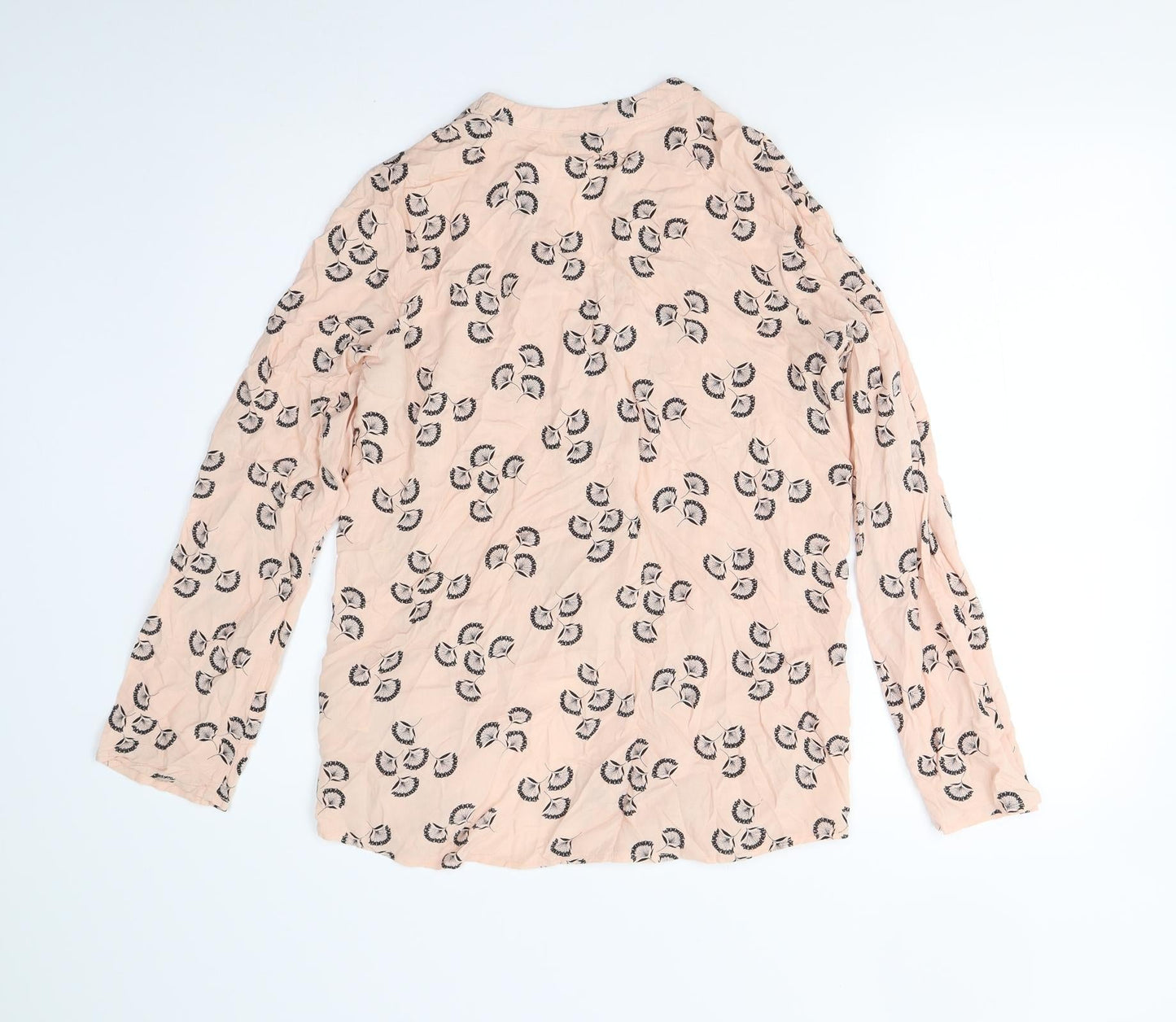 F&F Womens Pink Floral  Basic Button-Up Size 8