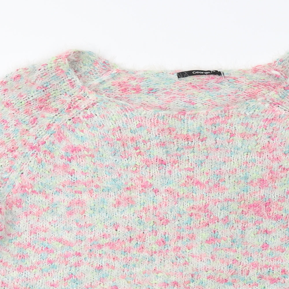 George Womens Multicoloured  Knit Pullover Jumper Size 16