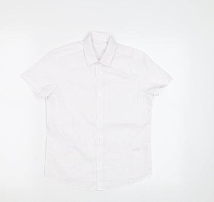 George Girls White   Basic Button-Up Size 7-8 Years