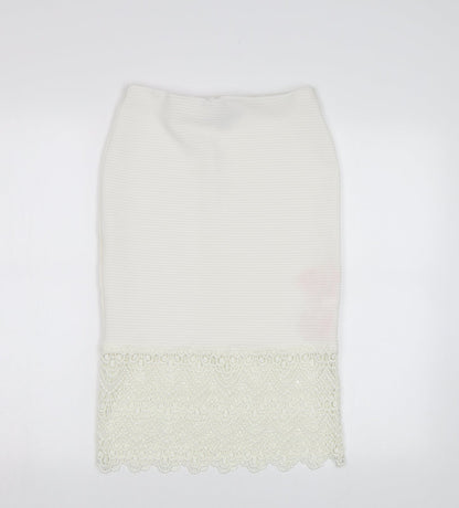 Primark Womens White   Bandage Skirt Size 8