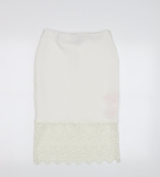 Primark Womens White   Bandage Skirt Size 8