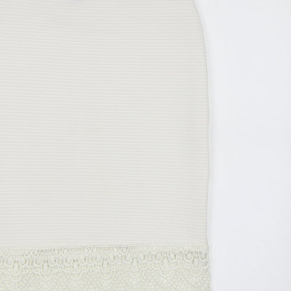 Primark Womens White   Bandage Skirt Size 8