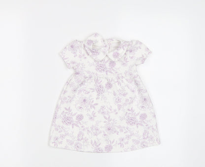 TU Baby White Floral  A-Line  Size 3-6 Months