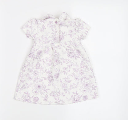 TU Baby White Floral  A-Line  Size 3-6 Months