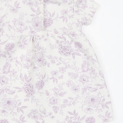 TU Baby White Floral  A-Line  Size 3-6 Months