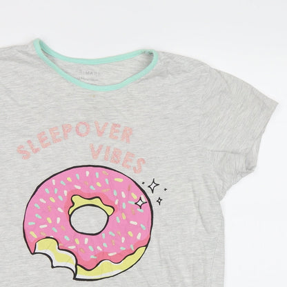 Primark Girls Grey   Basic Polo Size 12 Years  - Donut