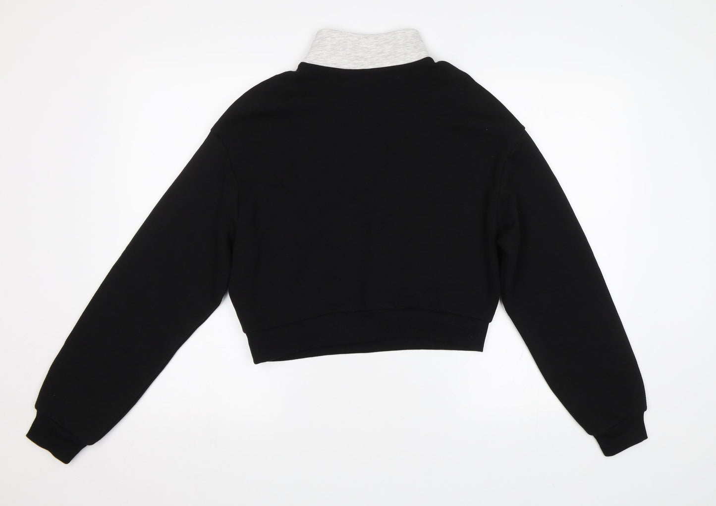 H&M Womens Black Striped  Pullover Sweatshirt Size S