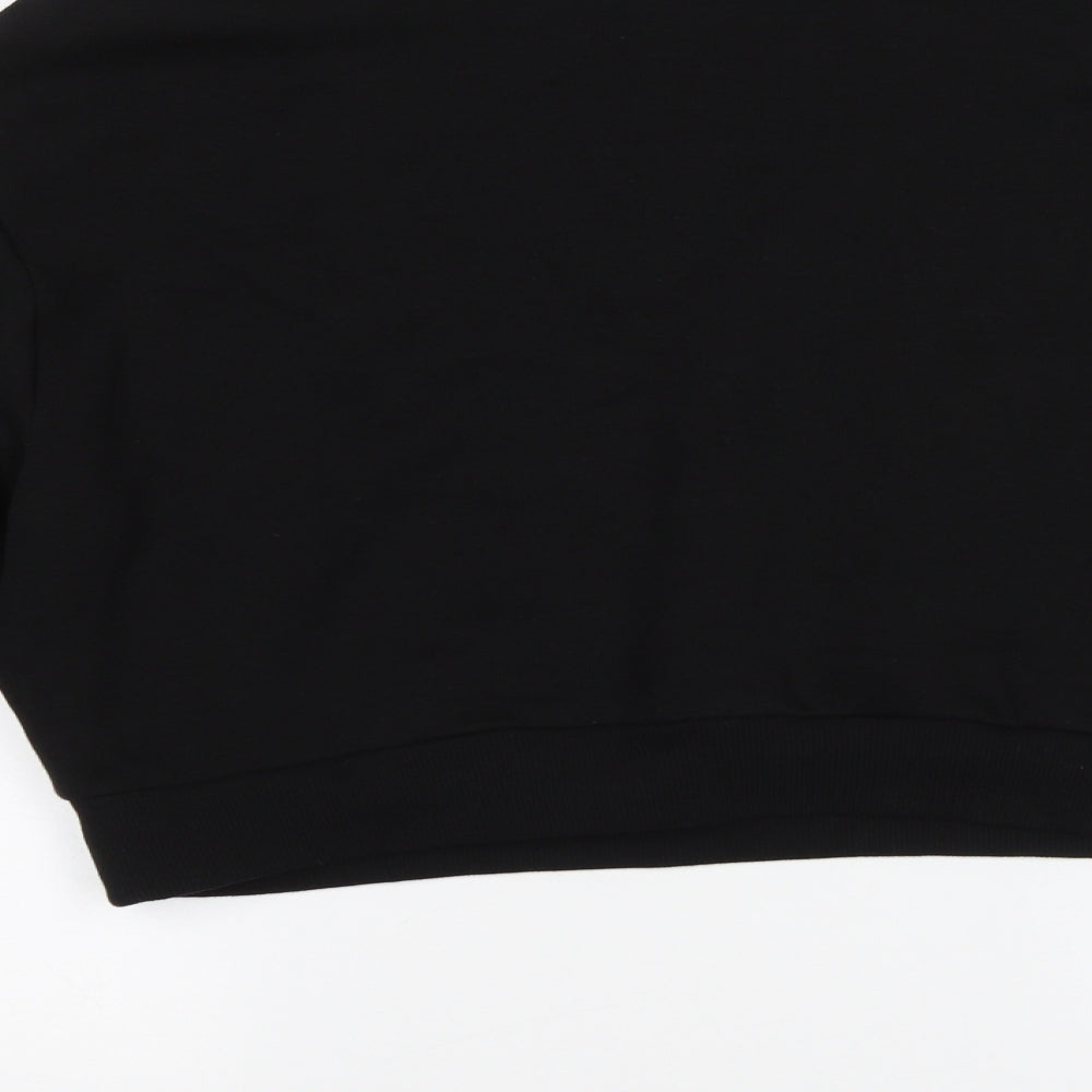 H&M Womens Black Striped  Pullover Sweatshirt Size S