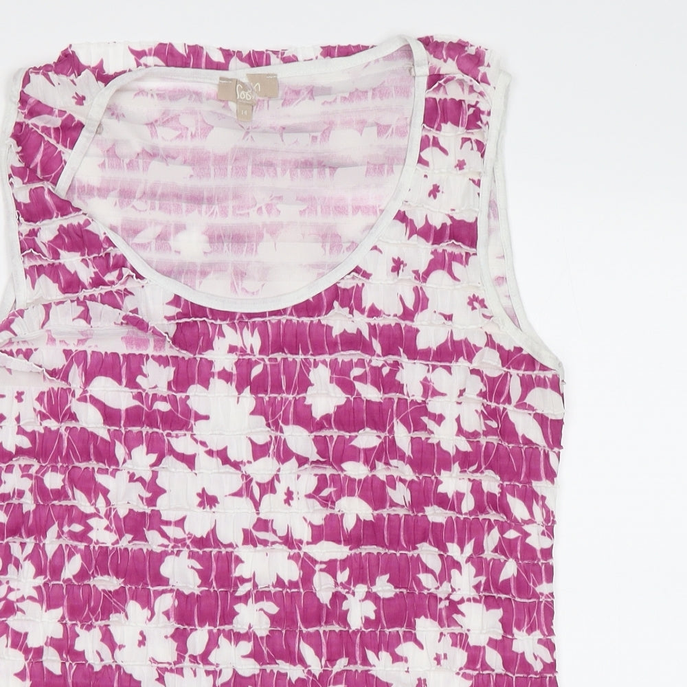 Womens UK Size 14 Soon Purple Basic Tank