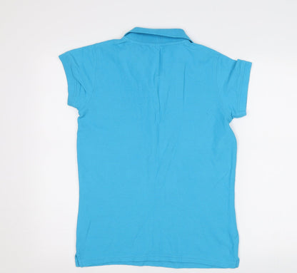 Womens UK Size XL JHK Blue Basic Polo