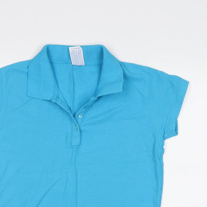 Womens UK Size XL JHK Blue Basic Polo