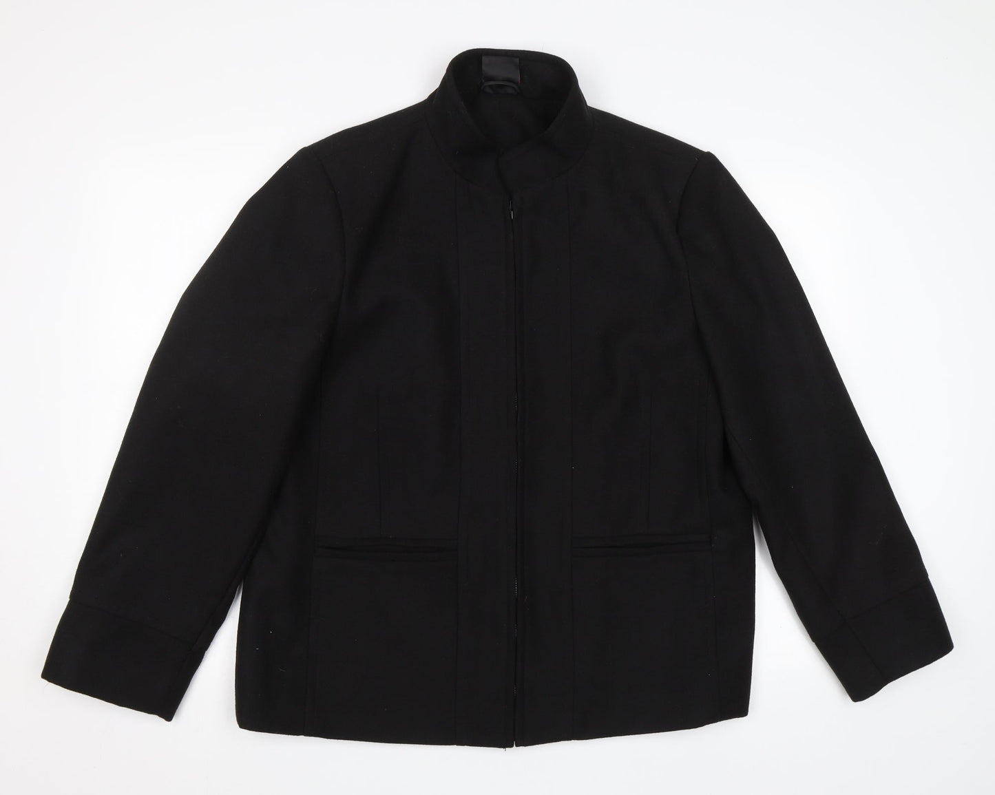 Womens UK Size 20 tg Black Overcoat