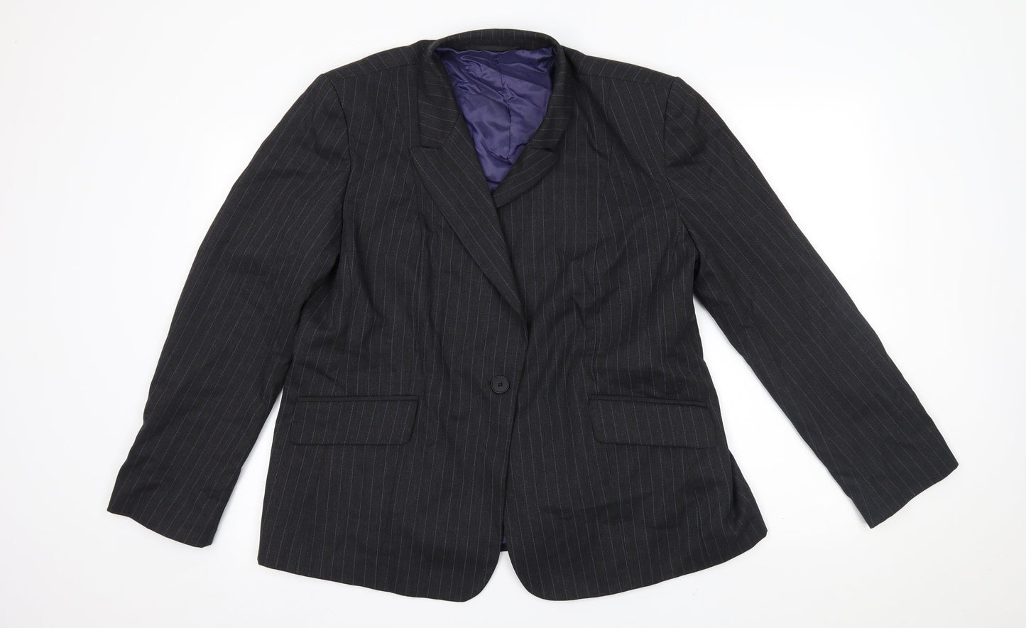 Womens UK Size 18 Preworn Regular Grey Blazer