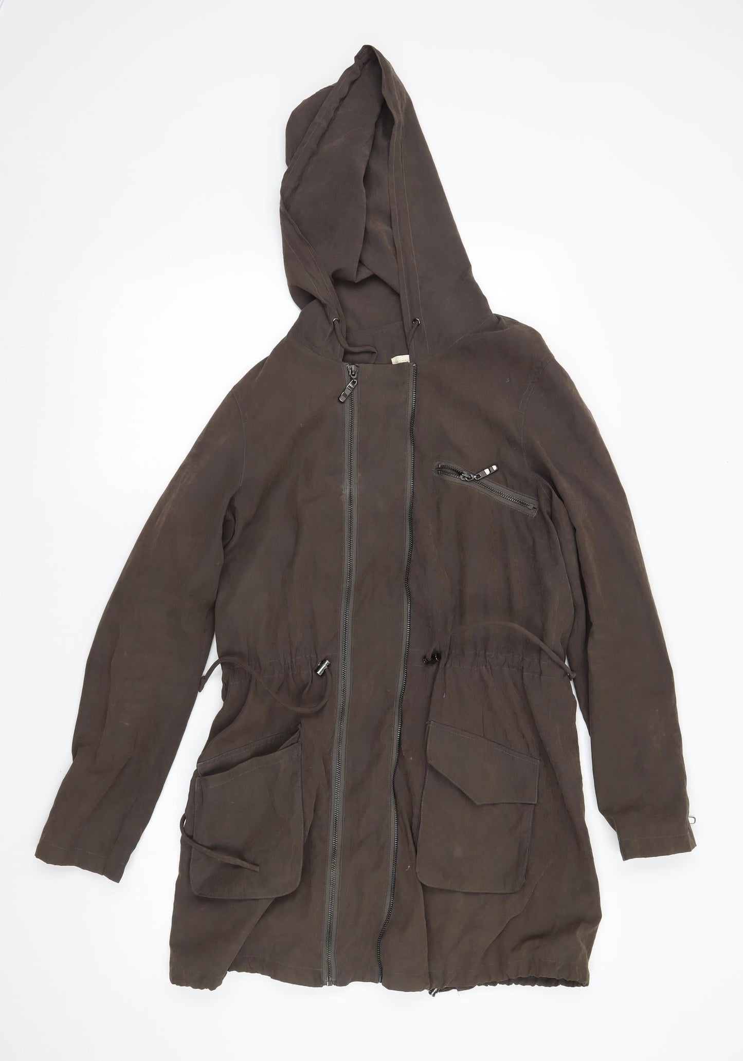 Linea Womens Brown   Overcoat Coat Size 10