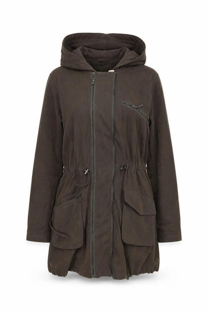 Linea Womens Brown   Overcoat Coat Size 10