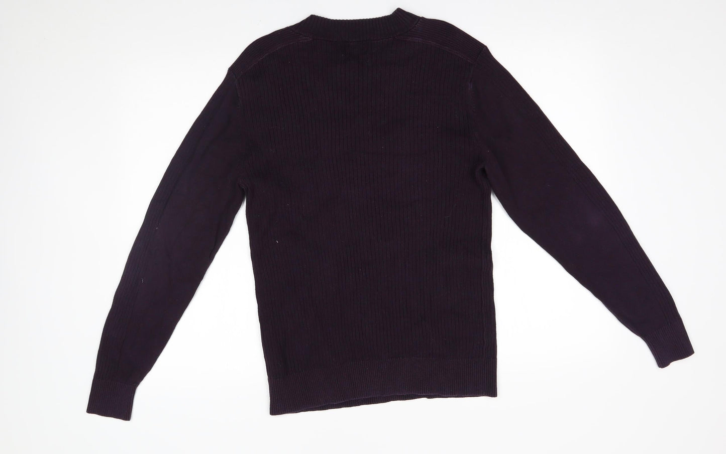 George Mens Purple   Henley Jumper Size S