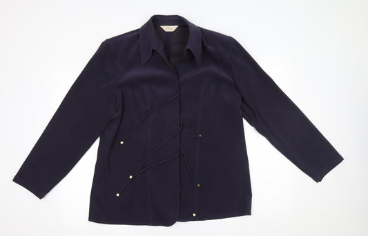 ELVI Womens Blue   Jacket Blazer Size 16