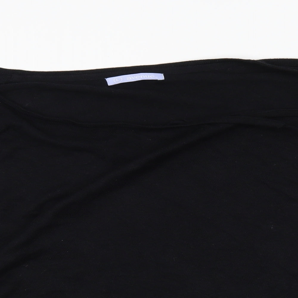 Avenue Womens Black   Wrap Jumper Size L