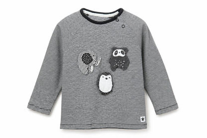 George Baby Grey Striped   Pyjama Top Size 18-24 Months