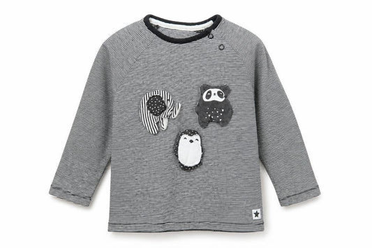 George Baby Grey Striped   Pyjama Top Size 18-24 Months