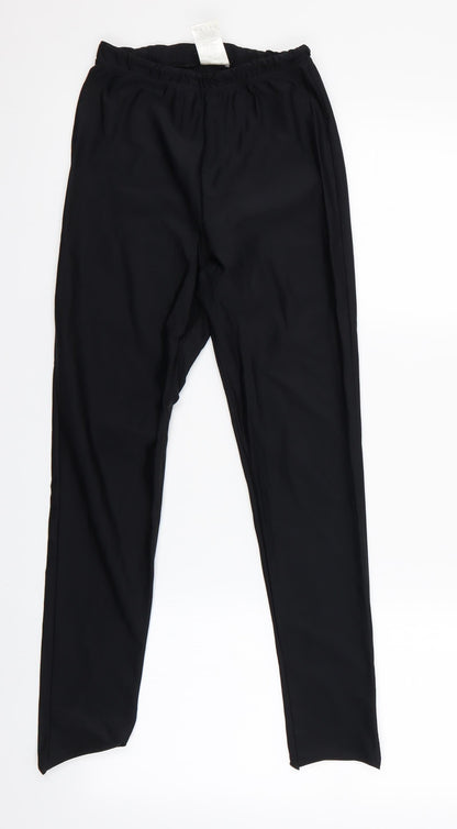 LASCANA Womens Black   Cropped Leggings Size 10 L25 in