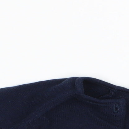 NEXT Girls Blue   Cardigan Jumper   - Lace Back Panel