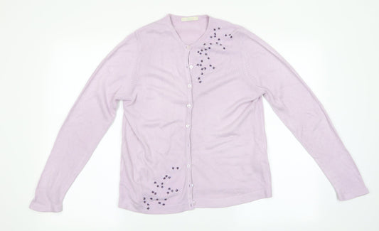 Womens UK Size 12 Marks and Spencer Purple Cardigan Jumper