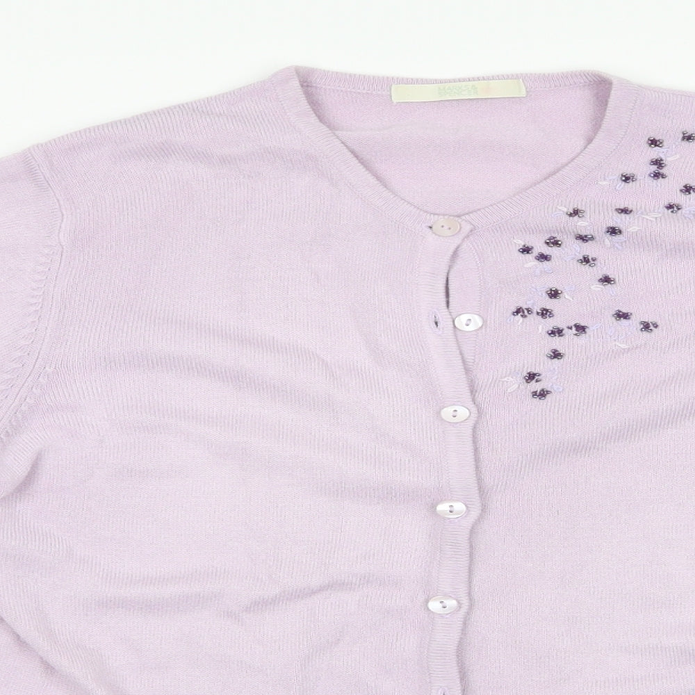 Womens UK Size 12 Marks and Spencer Purple Cardigan Jumper