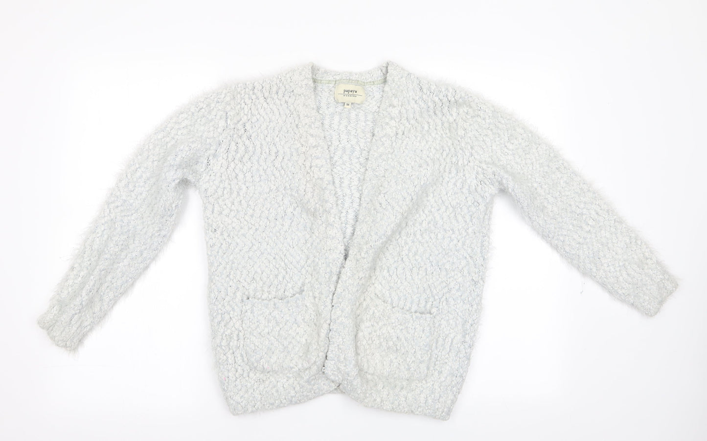 Womens UK Size M Papaya Silver Cardigan Jumper