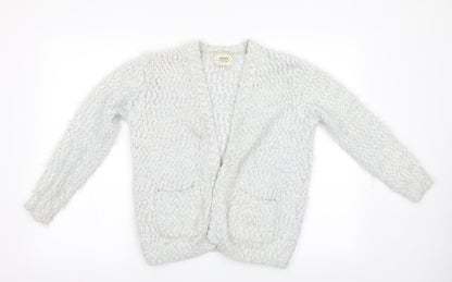 Womens UK Size M Papaya Silver Cardigan Jumper