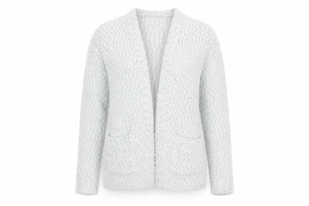 Womens UK Size M Papaya Silver Cardigan Jumper