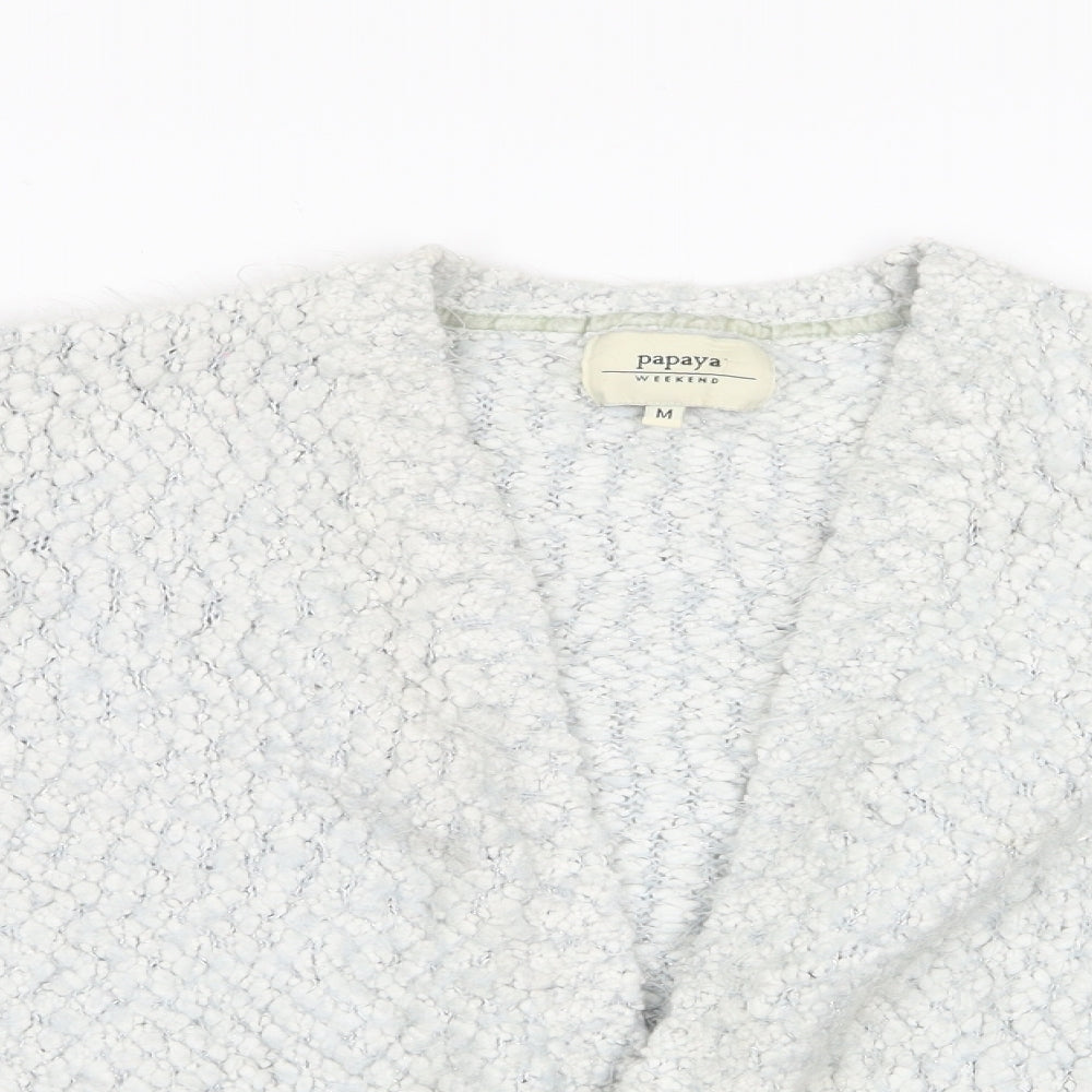 Womens UK Size M Papaya Silver Cardigan Jumper