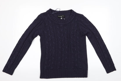 Originals Knitwear Womens Blue   Pullover Jumper Size S  - Cable knit