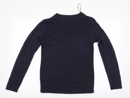 Originals Knitwear Womens Blue   Pullover Jumper Size S  - Cable knit