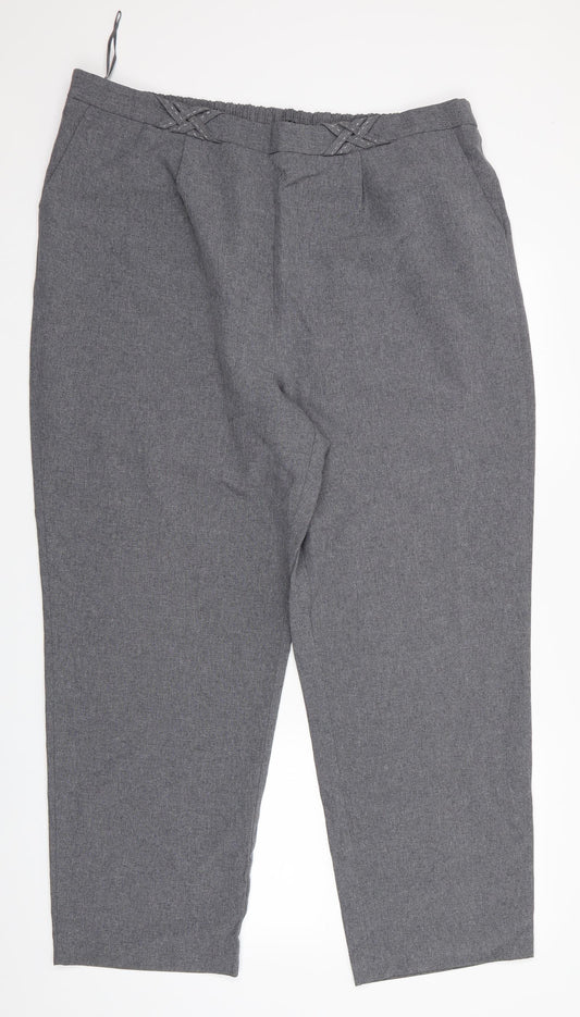 BM Womens Grey   Trousers  Size 20 L28 in