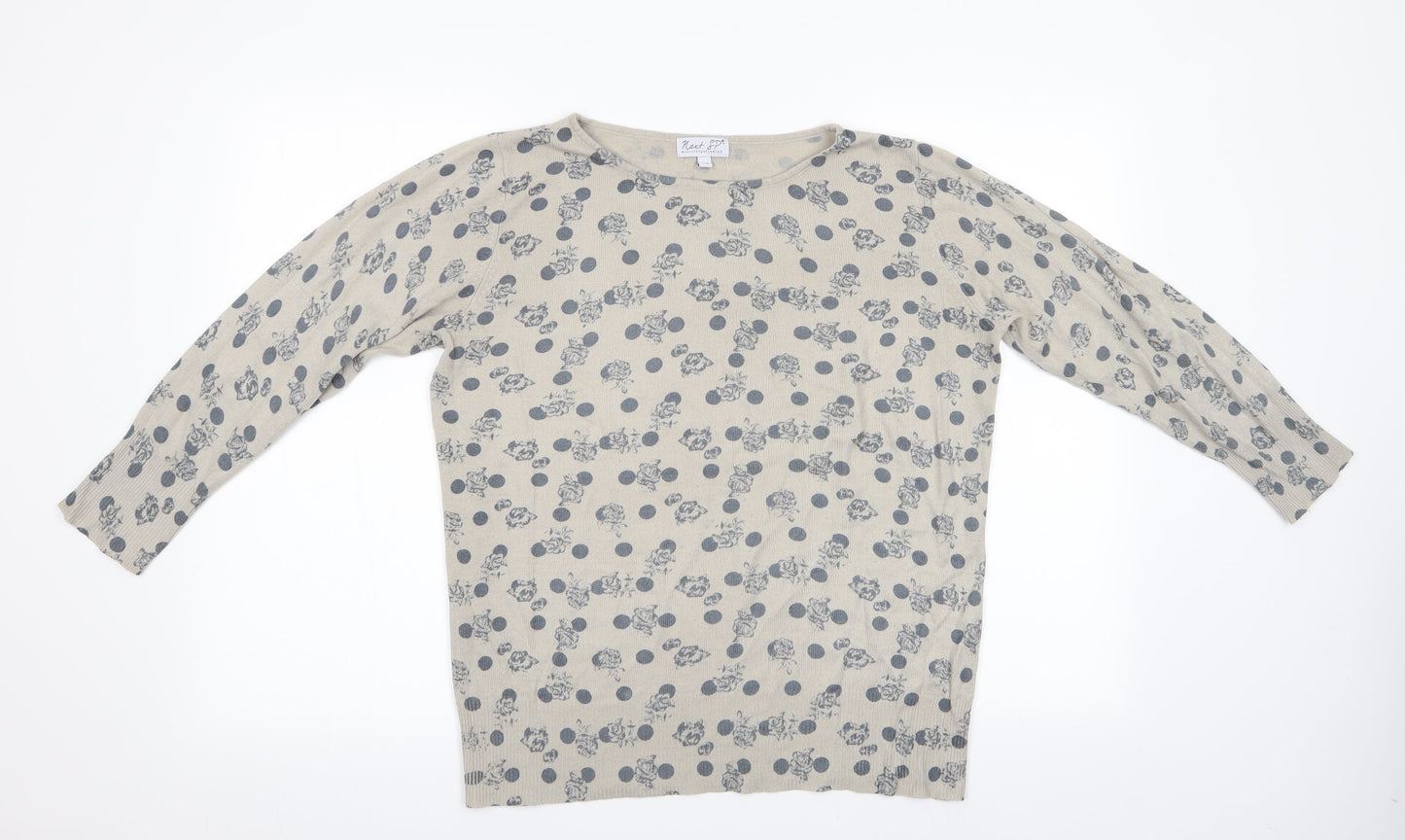 Womens UK Size 14 NEXT Beige Pullover Jumper