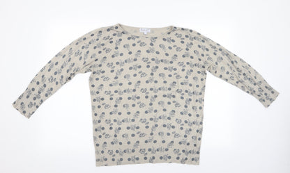 Womens UK Size 14 NEXT Beige Pullover Jumper