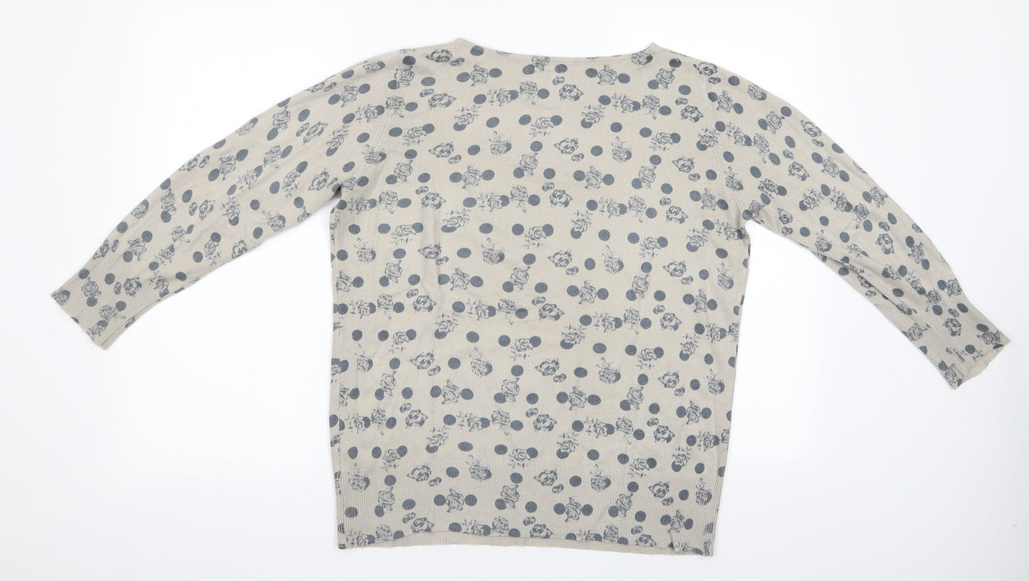 Womens UK Size 14 NEXT Beige Pullover Jumper