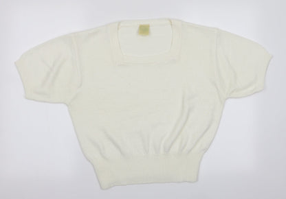 Womens UK Size 10 Canda Ivory Pullover Jumper