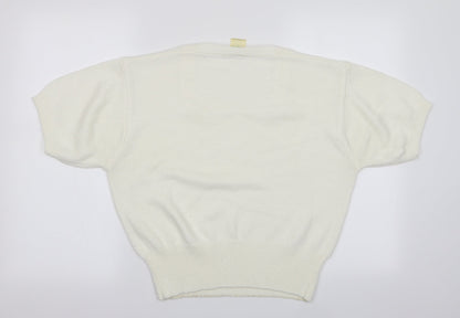 Womens UK Size 10 Canda Ivory Pullover Jumper